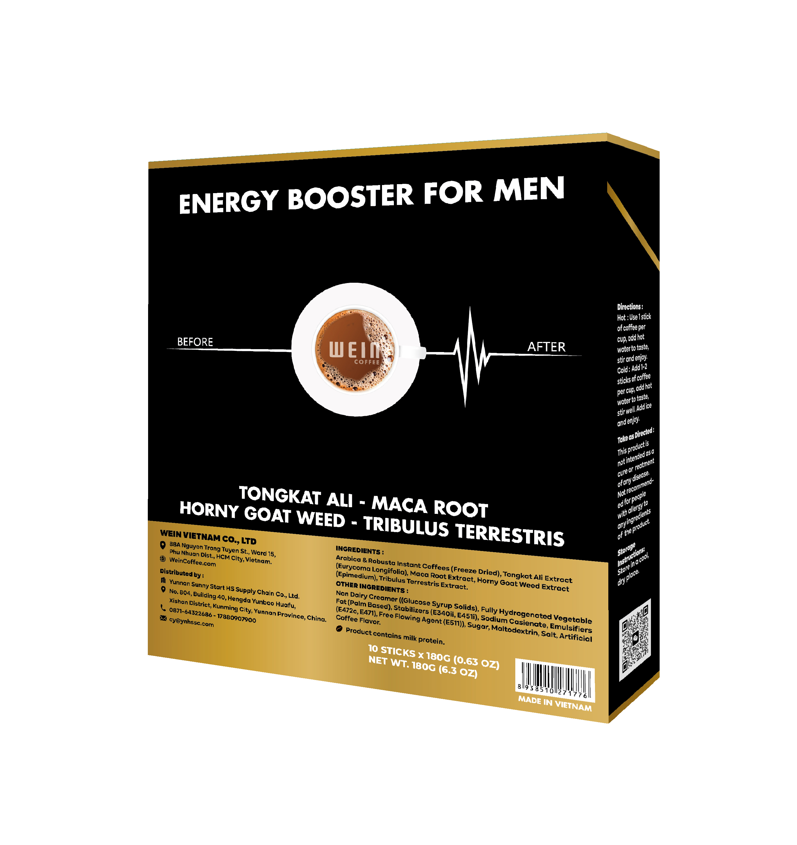 MR.STRONG COFFEE 7 IN 1 - ENERGY BOOSTER FOR MEN - CAFÉ SỮA 7 IN 1 - TĂNG CƯỜNG SỨC MẠNH CHO ĐÀN ÔNG